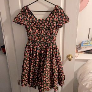 Unique vintage 50’s inspired rose tea dress